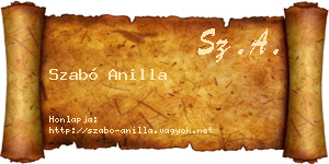 Szabó Anilla névjegykártya